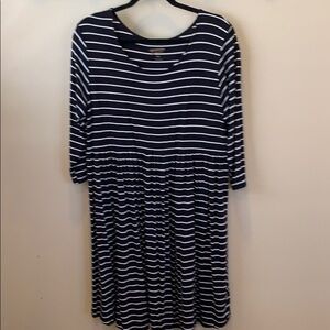 Black and white striped dress